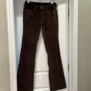 Chocolate color londonjean corduroy like feel.